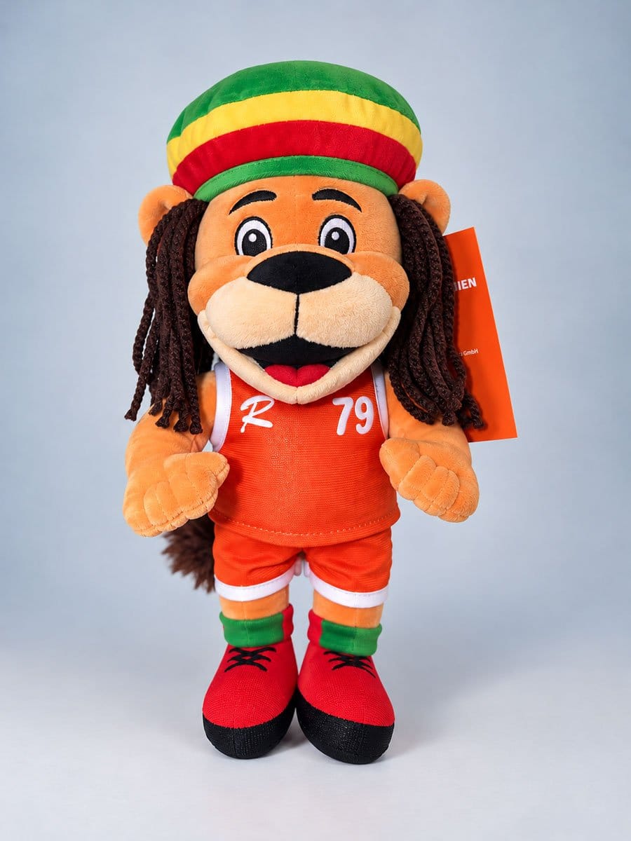 Plüschmaskottchen Bob Vorderansicht