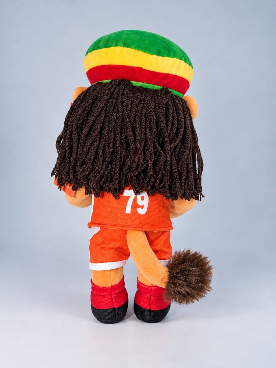 Plüschmaskottchen Bob Rückansicht