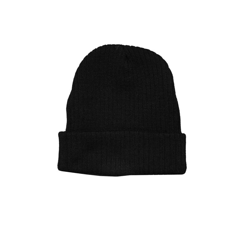 Riffle Beanie in schwarz von hinten.