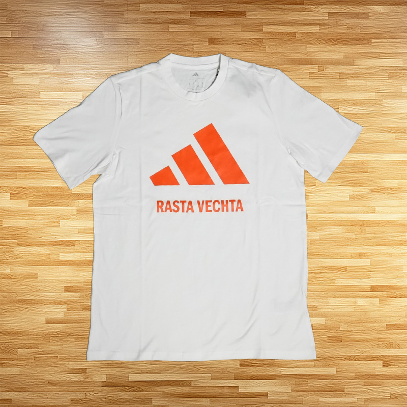 RASTA adidas T-Shirt weiß Aufdruck orange