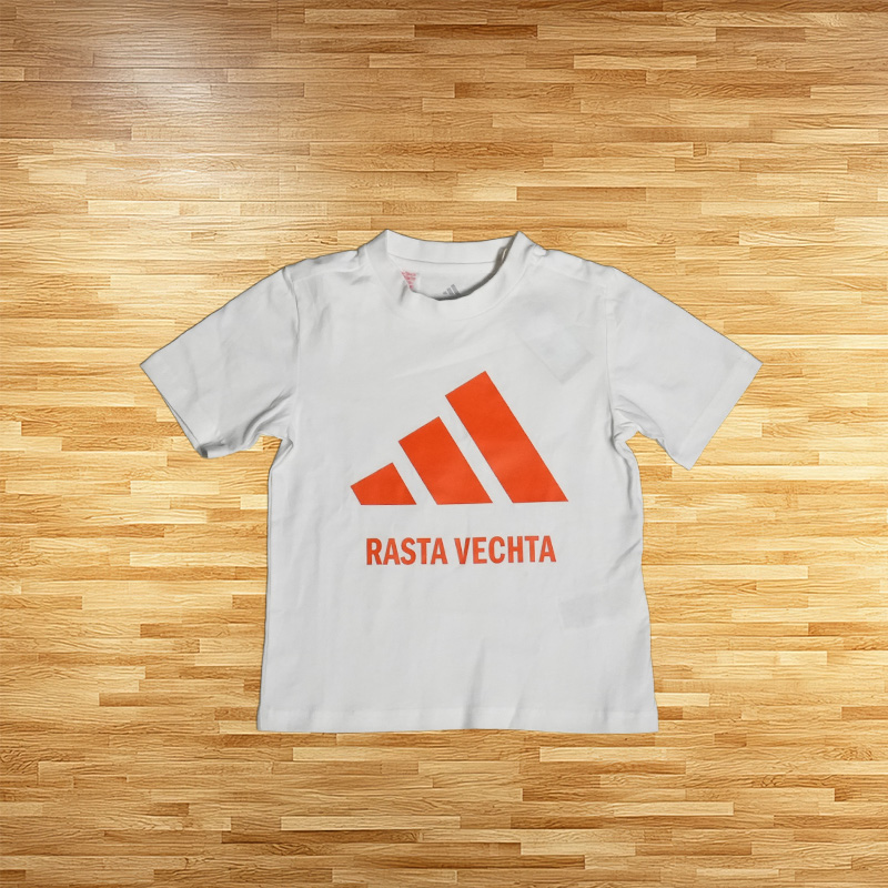 RASTA adidas T-Shirt weiß mit orangen Aufdruck Kids