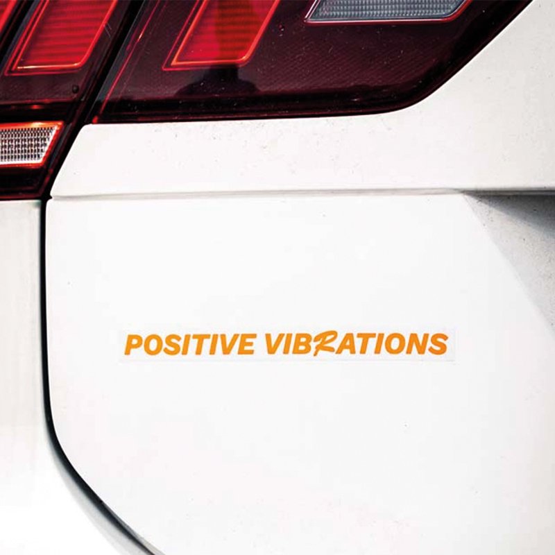 Rasta Vechta Autoaufkleber orange "Positive Vibrations"